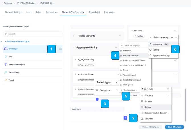 Rating configuration