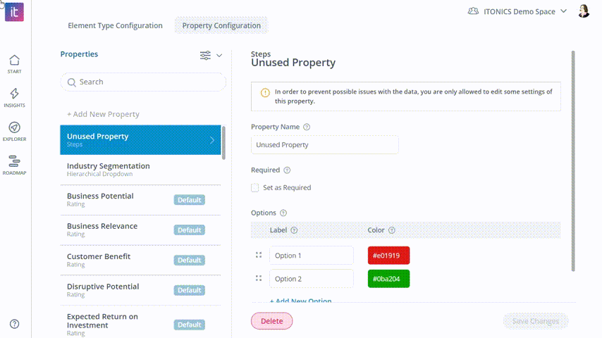 Element Configuration Updates